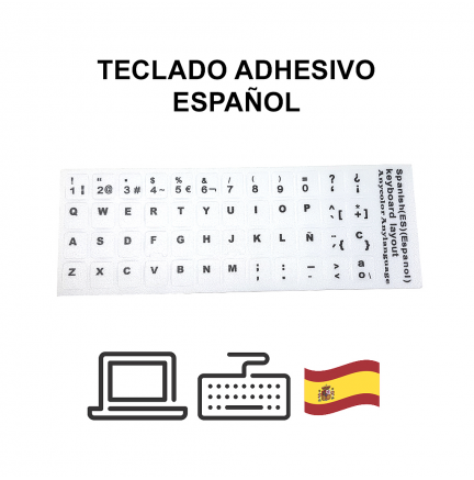 Adhesivo Teclado Español Blanco
