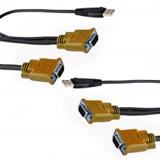 Set 2 x Cable VGA M / VGA M para KVM 1.2m
