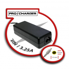 Cargador Ultrabook 20V/3.25A 7.9mm x 5.5mm 65w Pro Charger