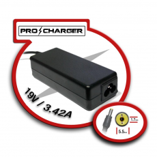 Cargador 19V/3.42A 5.5mm x 1.7 mm 65w Pro Charger