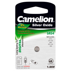 Boton Oxido plata SR54W 1.55V 0% Mercurio (1 pcs) Camelion