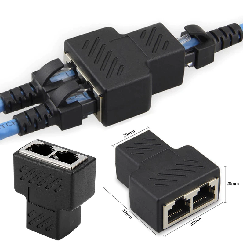 Adaptador Cable Red Ethernet RJ45 1 a 2 Vías > Informatica > Cables y  Conectores > Adaptadores