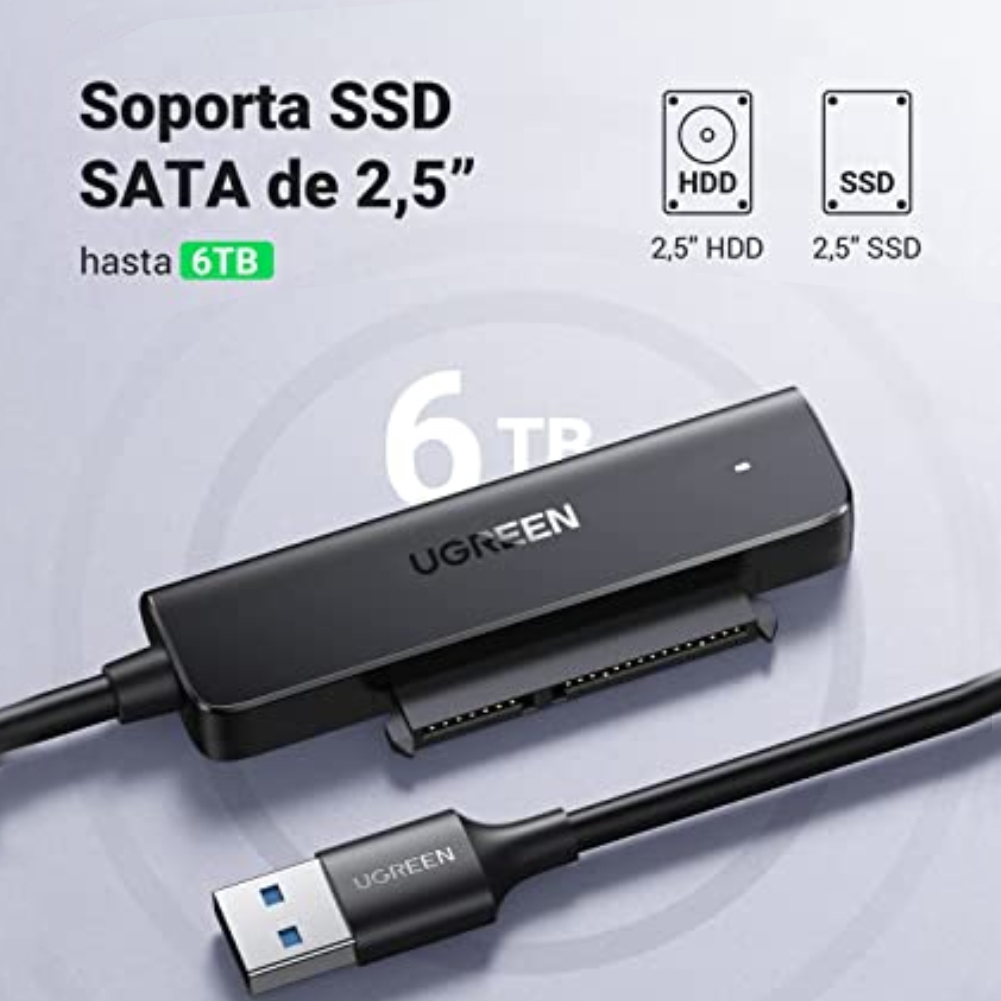 Adaptador Cable SATA 2.5" - USB 3.0 UGREEN > Informatica > Accesorios USB