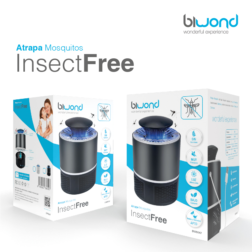 Atrapa Mosquitos InsectFree USB Blanco Biwond > Gadget > Electro Hogar