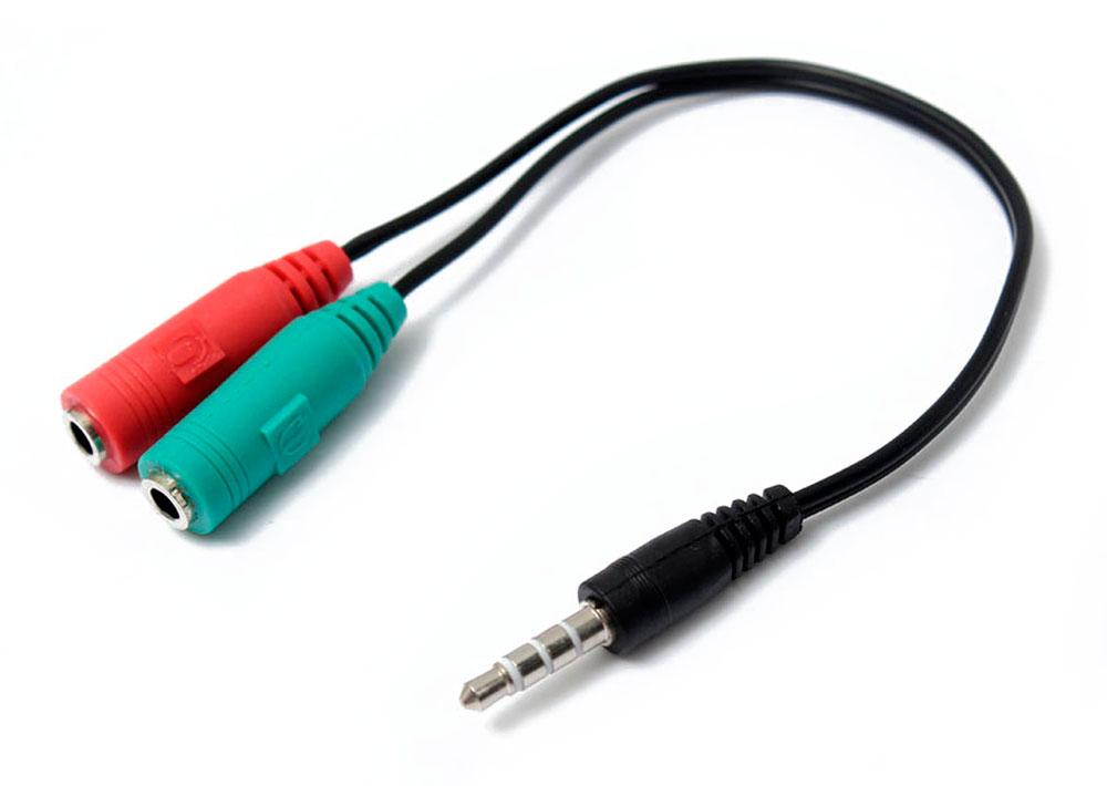 Adaptador Audio Microfono+Auricular MiniJack 3.5 > Informatica > Cables y  Conectores > Cables Audio/Video