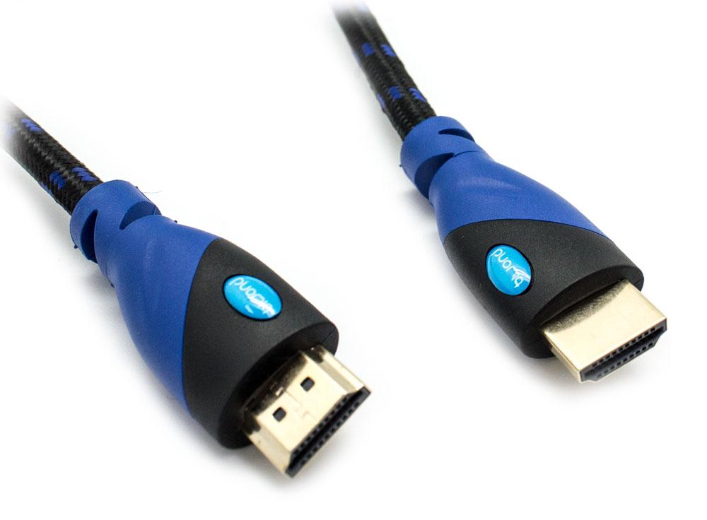 Cable HDMI Mallado v.1.4 M/M 30AWG Azul/Negro 5m BIWOND > Informatica >  Cables y Conectores > Cables HDMI