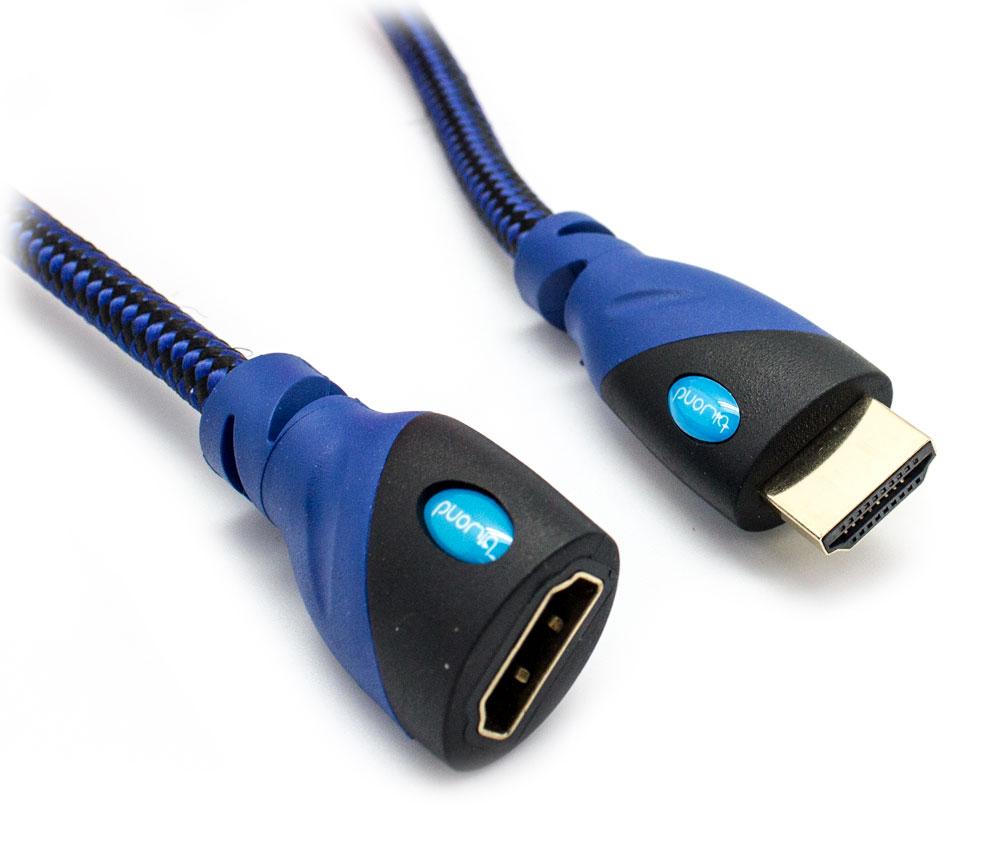 Cable HDMI Mallado v.1.4 M/H 30AWG Azul/Negro 1.8m BIWOND > Informatica >  Cables y Conectores > Cables HDMI