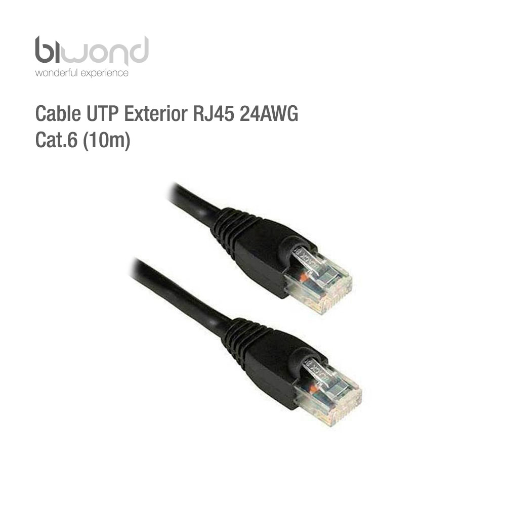 Cable UTP Exterior RJ45 24AWG CAT6 (10m) BIWOND > Informatica > Cables y  Conectores > Cables de red