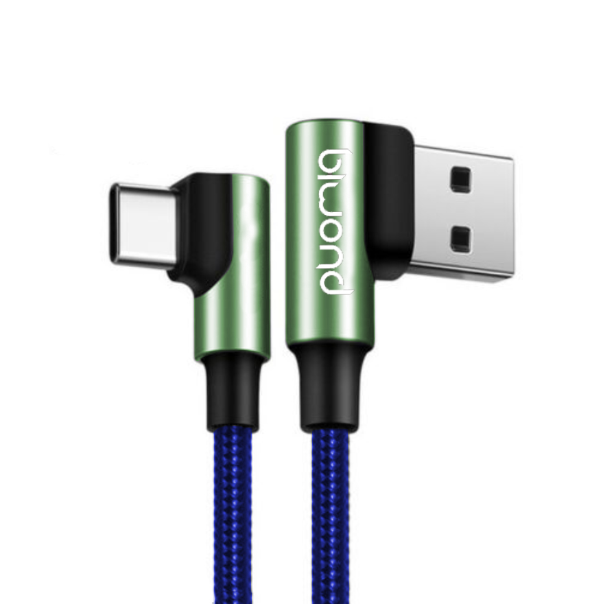 Cable Acodado USB 2.0 Tipo C Azul / Verde Biwond > Informatica > Cables y  Conectores > Cables USB