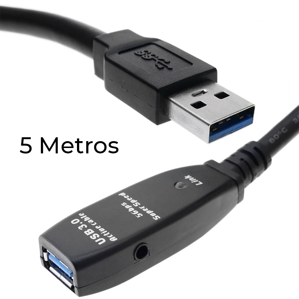Cable USB 3.0 Chipset M/H 5m Biwond > Informatica > Cables y Conectores >  Cables USB