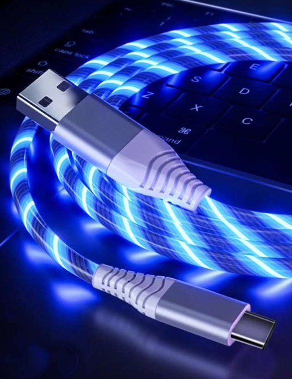 Cable USB Tipo C LED Azul Biwond > Informatica > Cables y Conectores > Cables  USB