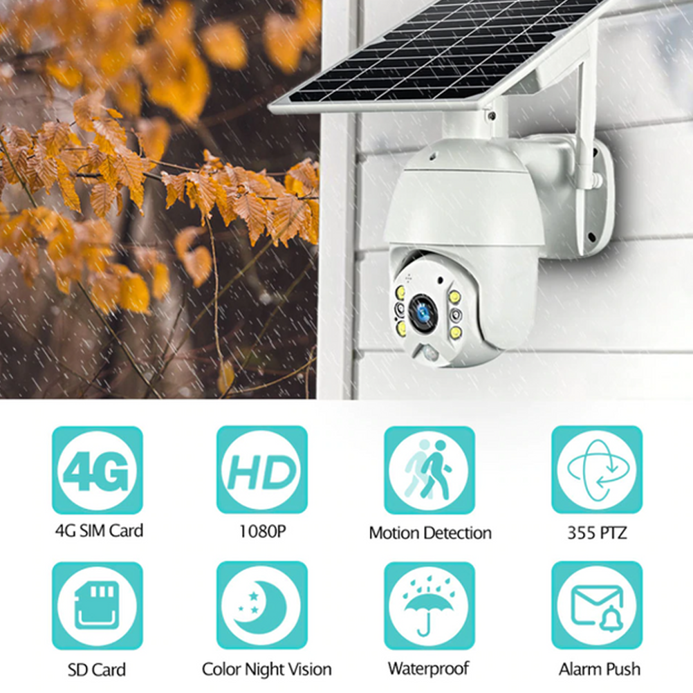 Cámara Seguridad Videovigilancia Energía Solar HD 1080p 4G >  Videovigilancia > Electro Hogar > Alarmas y Camaras