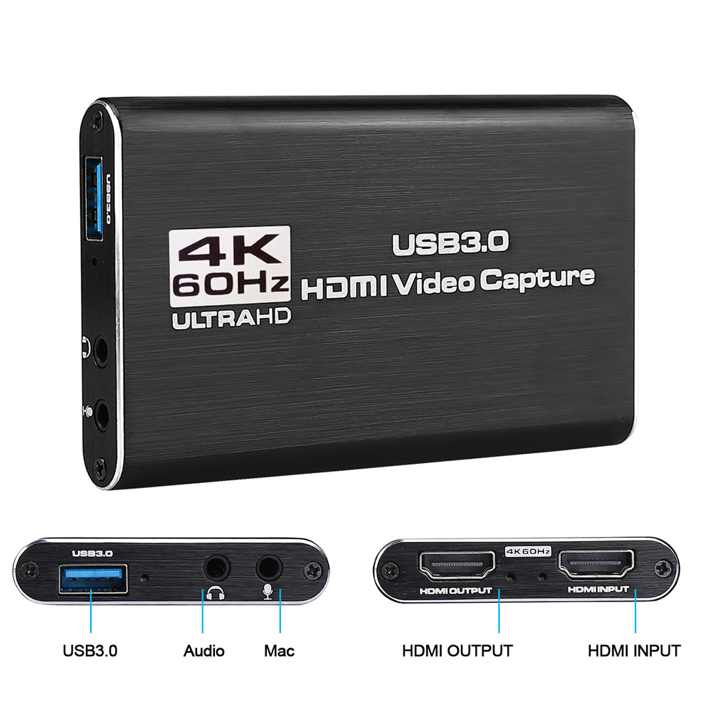 Capturadora de vídeo 1080P 60HZ HDMI USB3.0 4K 30HZ - Adaptadores