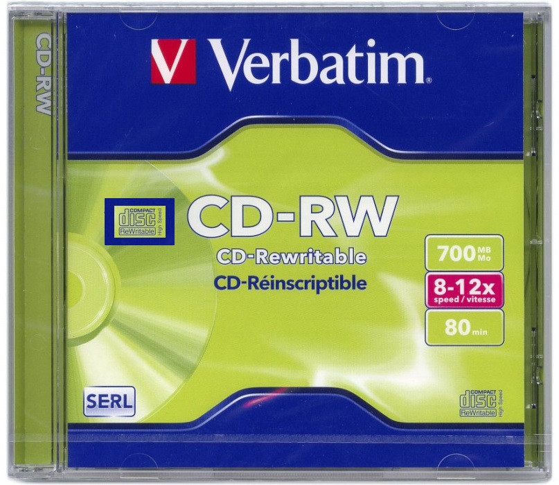 CD-RW 4X Verbatim Regrabable > Informatica > CD y DVD