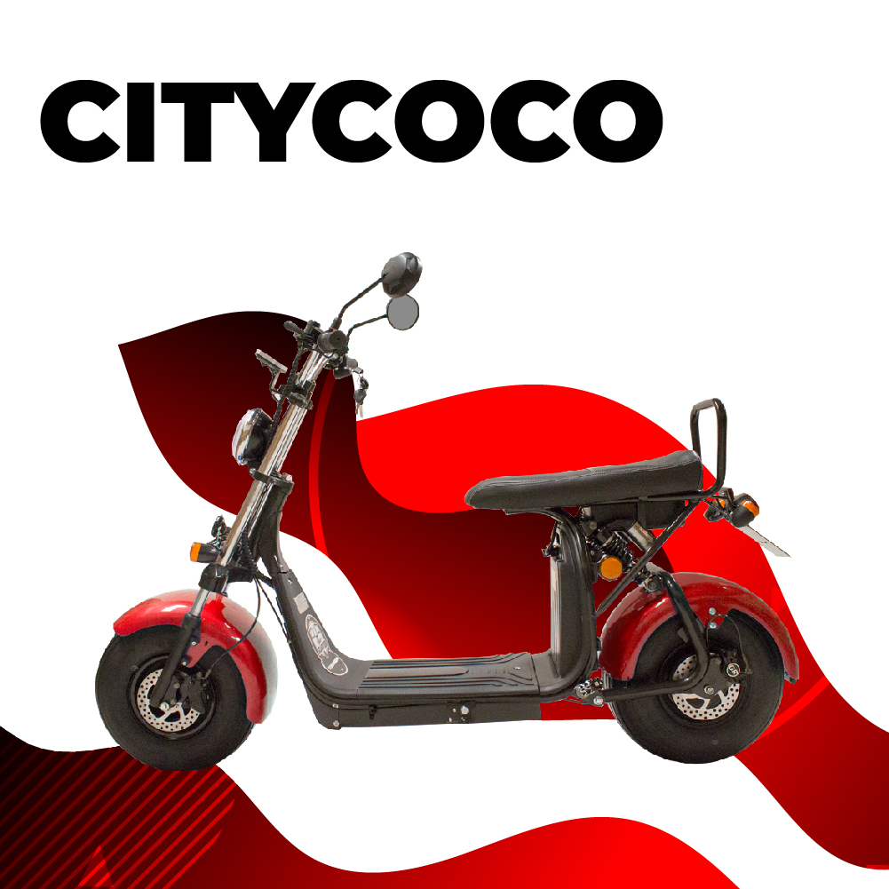 CityCoco Go 49e 1.550W/20AH (Doble Batería Opcional) Rojo > Movilidad  Electrica > Ciclomotores 49E > Electro Hogar > Citycoco Go