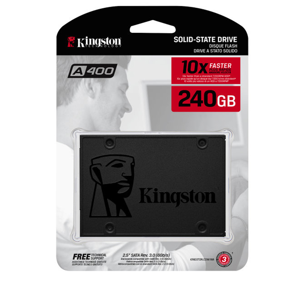 Disco Duro Interno Kingston SSD 240GB A400 SA400S37/240G > Informatica >  Almacenamiento > Discos Duros