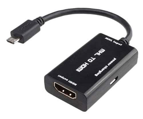 Adaptador MHL (5 pines) a HDMI + Micro USB > Informatica > Cables y  Conectores > Adaptadores
