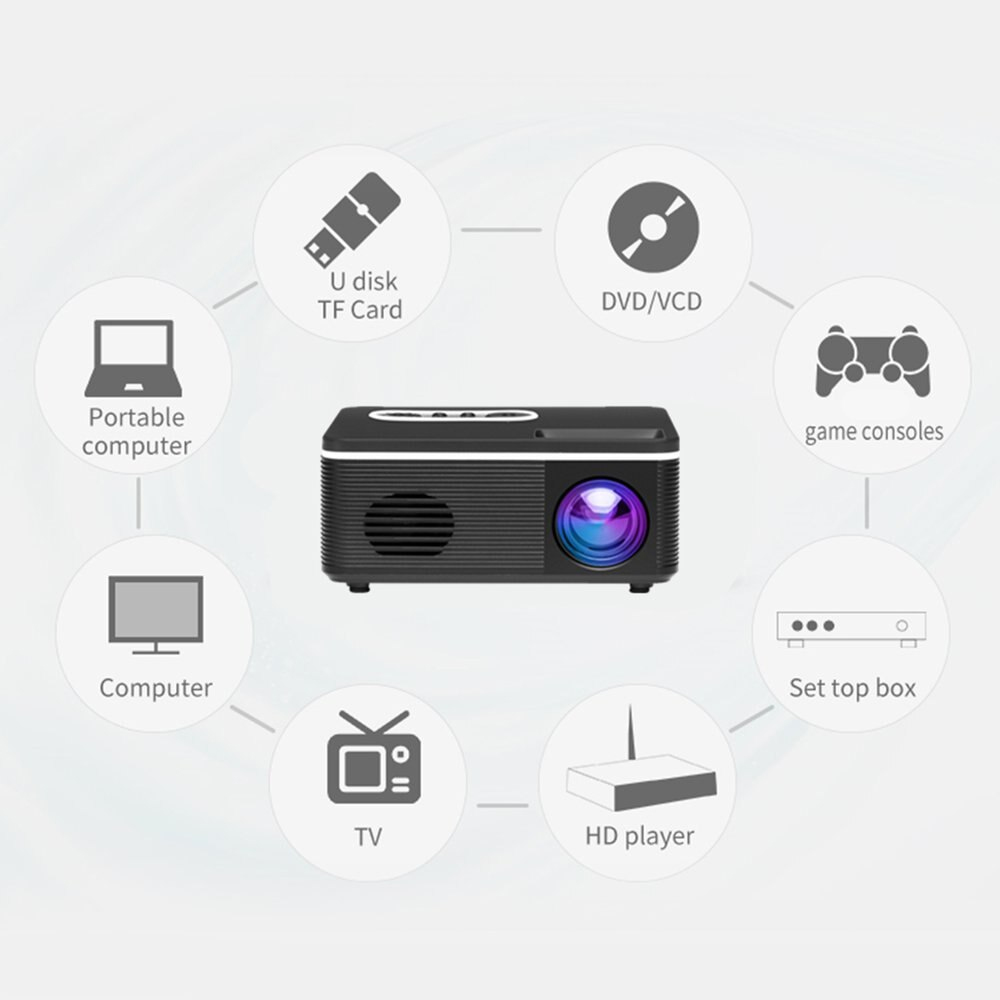 Mini Proyector HD LED S361 1080p > Television > Accesorios TV > Electro  Hogar