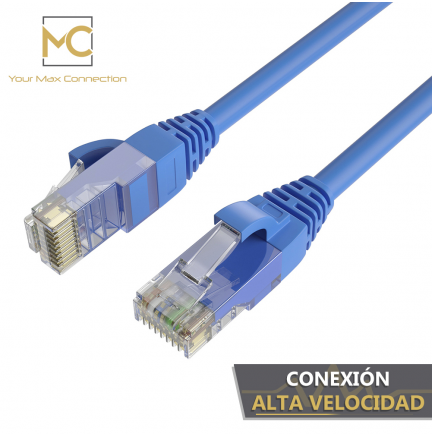 Pack 8 Cables + 2 GRATIS Ethernet CAT6 RJ45 24AWG 1m + 15 Bridas Max  Connection > Informatica > Cables y Conectores > Cables de red
