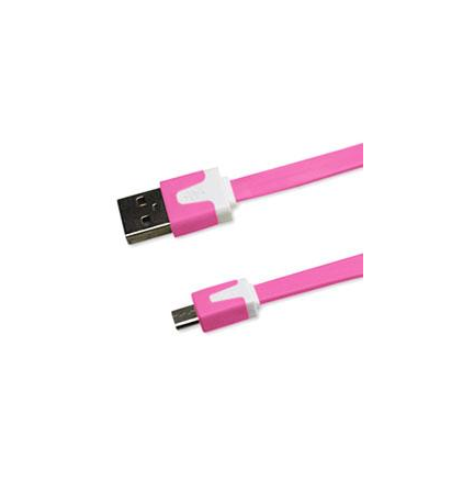 Cable Plano Micro USB 1m Rosa > Informatica > Cables y Conectores > Cables  USB