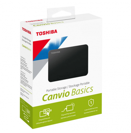 Disco Duro Externo Toshiba Canvio HDD 1TB 2.5'' HDTB410EK3AA > Informatica  > Almacenamiento > Discos Duros