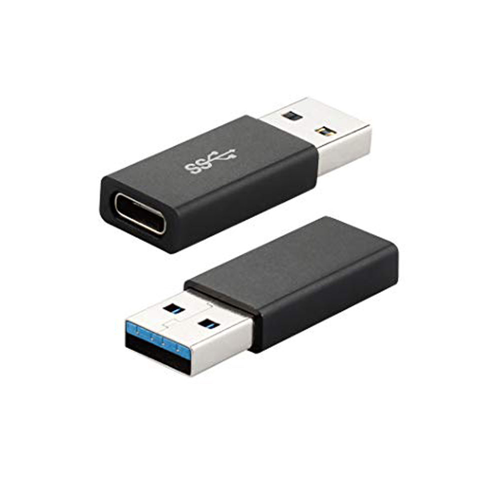 Adaptador USB C a USB, adaptador tipo C a USB [paquete de 2] 3.0 USB tipo C  macho a USB hembra, adaptador USB C hembra a USB macho convertidor OTG